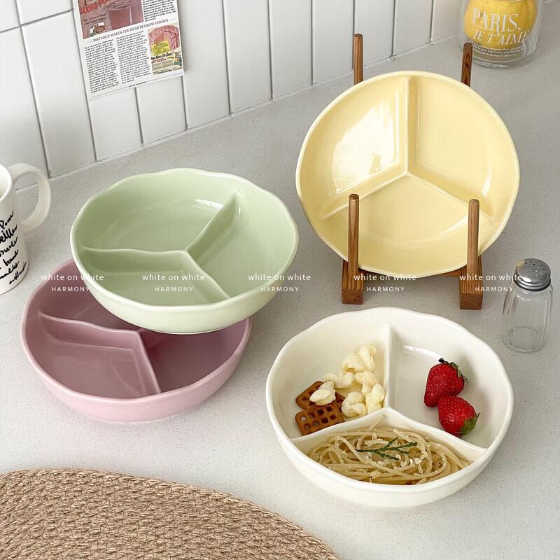 Beisesi Nordic Ceramic 3-Compartment Diet Plate