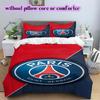 Football Red Blue Pattern Bedding Quilt Set Quilt Cover Pillowcase Home Decoration Birthday Gift (1 * duvet cover + 2 * pillowcase, without core)