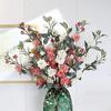2-Pronged Artificial Camellia Flower Wedding Floor Arrangement Living Room Decor Ornament Furniture Decor
