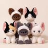 Boneca Gato Gato Malhado Realista Boneca Brinquedo de Pelúcia Macio Ponderado Recheado Abraçável Fofo Presente de Apoio Emocional Para Crianças Adultos