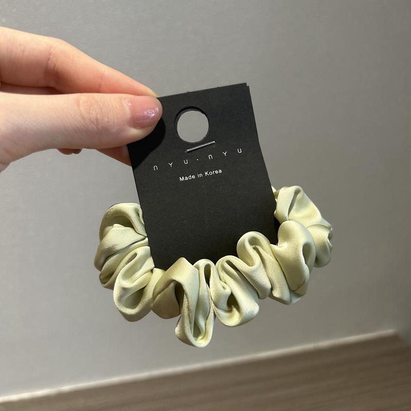 Korean Satin Silk Elastic Hair Tie - Chic, French Style Solid Color Band