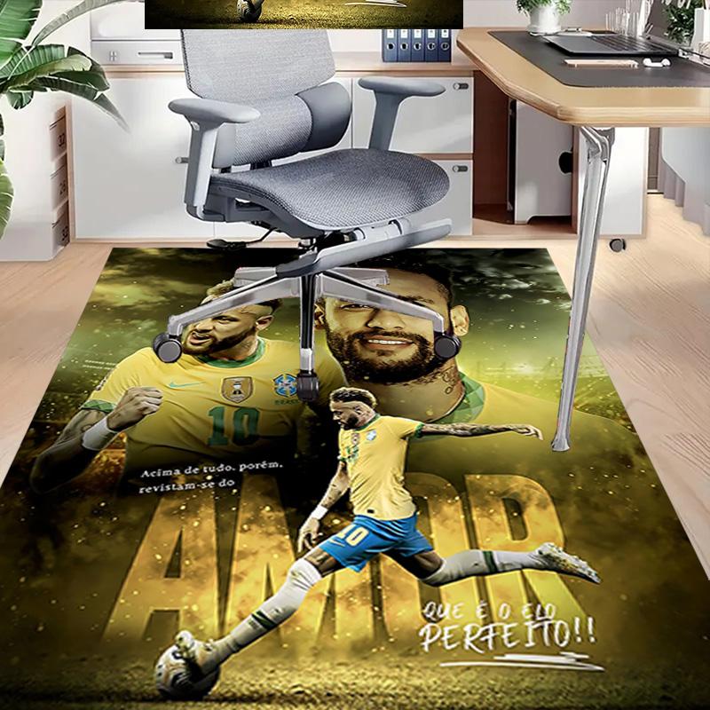 Brazilian Football Legend Carpet For Playroom Bedroom Living Room Sofa Home Decorkids Game Area Rug Nonslip Floor Mat