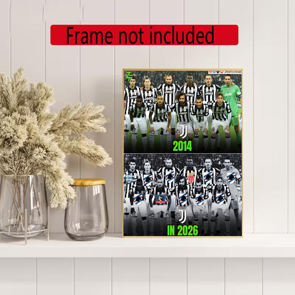 Juventus 5D Diamond Painting Round Diamond Rhinestones Mosaic Diamond Embroidery Wall Paintings Rhinestones Gift Frameless