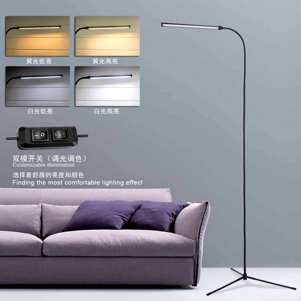 Home LED Desktop Lamp with Flexible Gooseneck 360° Rotate Adjustable Brightness Eye Protection Reading Floor Lamp for Study Room