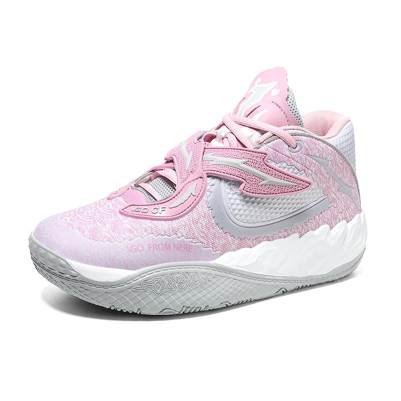 752 Unisex Basketball Shoes: Mid-Top Velcro Mesh for Spring, Autumn, Winter - Colorful Training Sneakers.