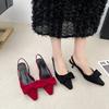 2025 New Plus Size Slingbacks Women's High Heels New Butterfly-knot Office and Career Best Seller Toe Sandals Zapatos