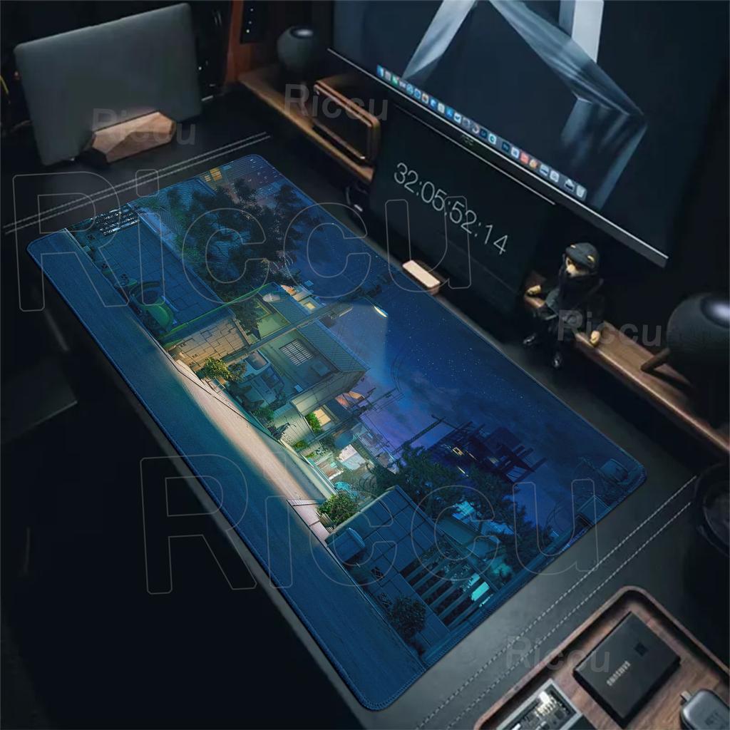 PC Mouse Pad Gamer Japan Aesthetics Desk Mat Office Accessories Anime Street Screen View Mousepad Large Keyboard Gaming Mats Xxl