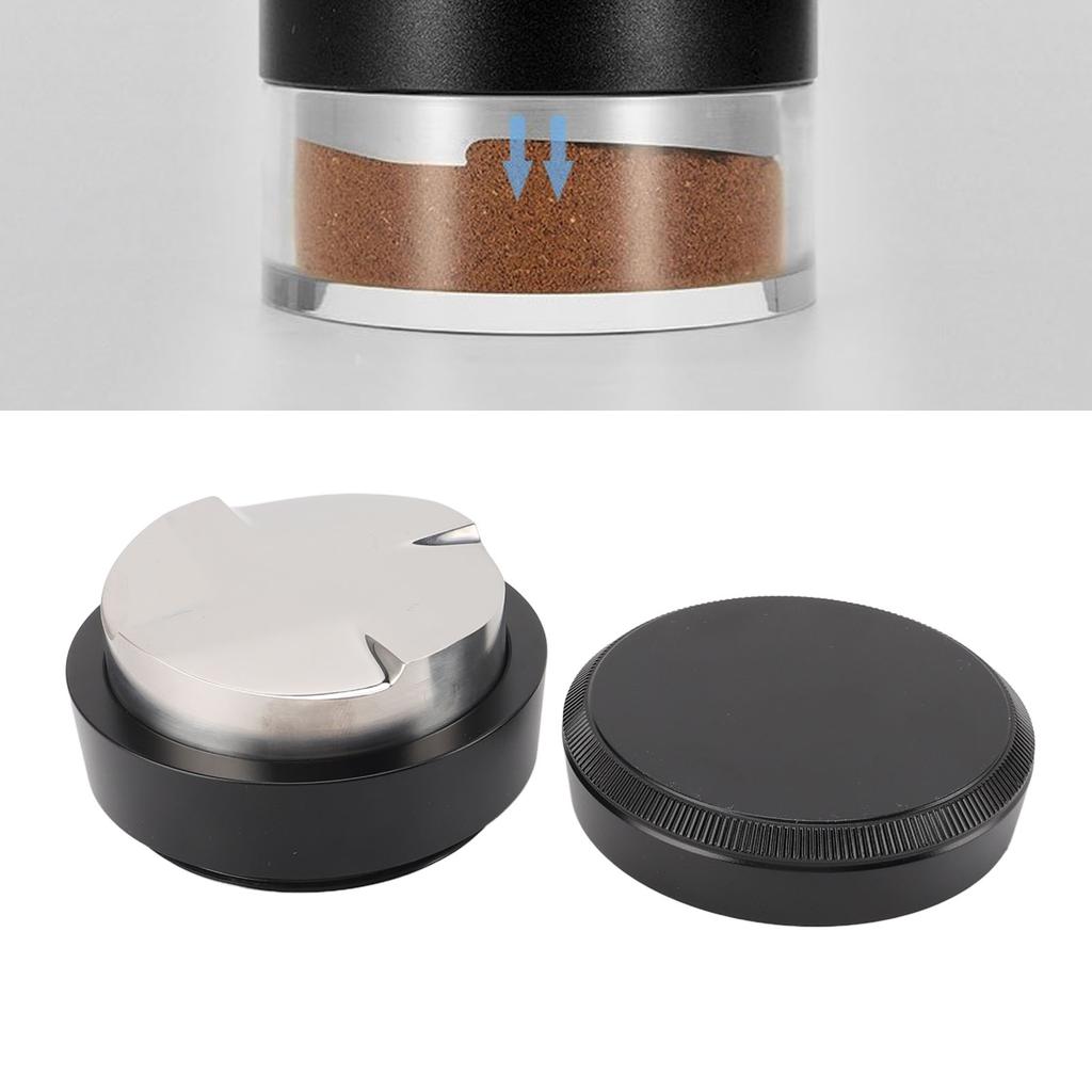 Coffee Distributor with Visible Marking Stainless Steel 4 Leaf Spiral Gravity Adaptive Coffee Distributor for 51mm Coffee Portafilter