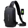 Men'S Chest Bag - Anti-Theft Crossbody Sling with USB Charging Port, Sport & Travel Messenger Pack
