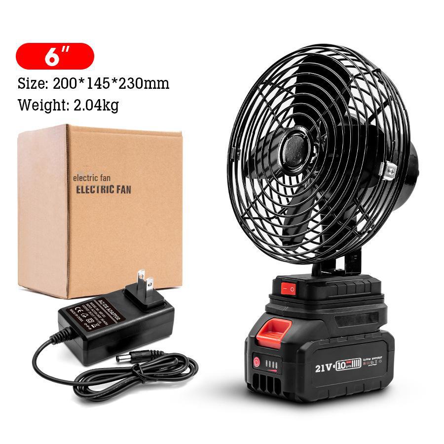 Portable Rechargeable Large-Capacity Outdoor Electric Fan with Makita Interface