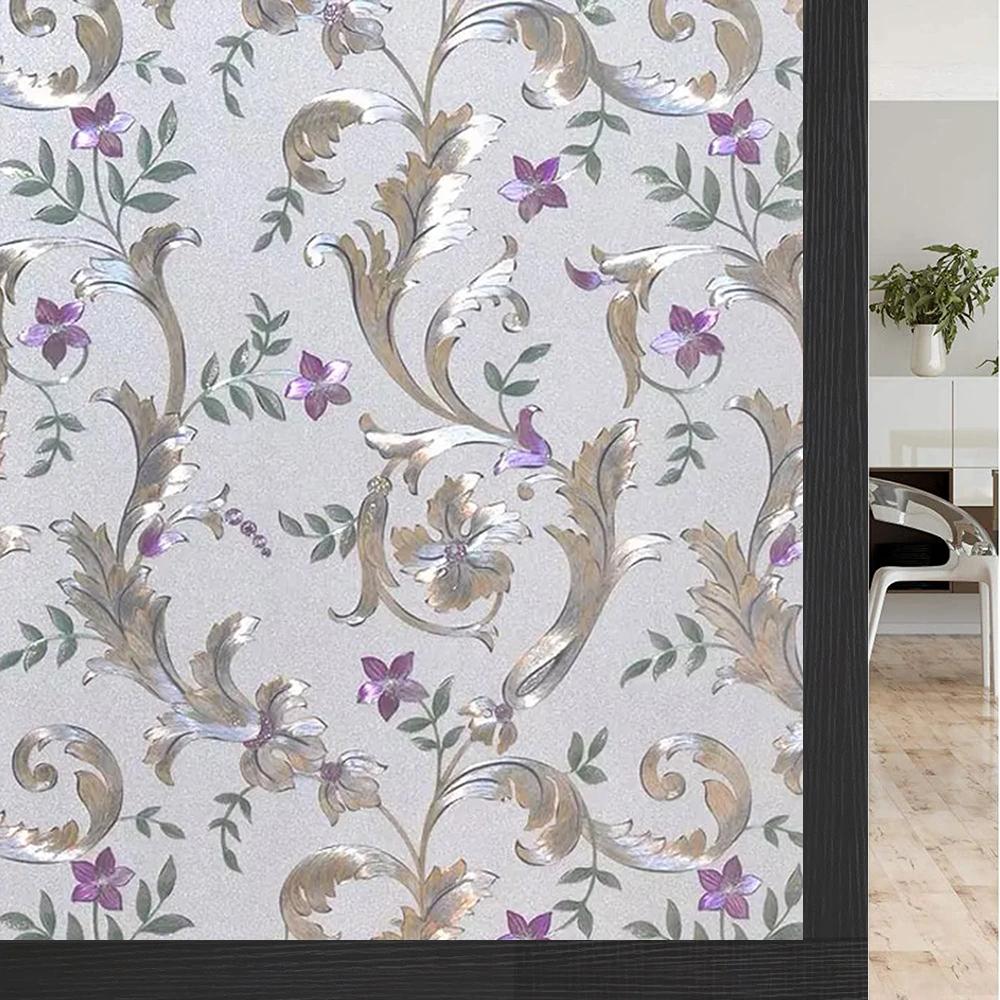 

45/60/90 см Радужная пленка для оконной защиты 3D Декоративные виниловые витражные наклейки Статичные самоклеящиеся наклейки на оконную пленку 30x100 cm