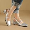 Women's high-heeled sandals spring and summer new simple and comfortable thick heel large size light mouth bag head sandals