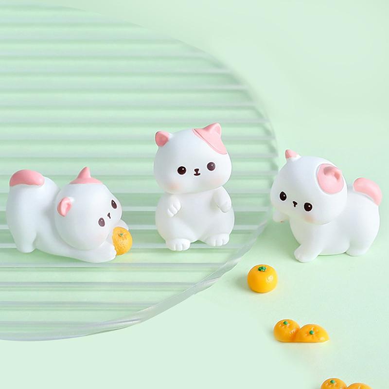 New Diy Doll House Cat Doll Gardening Fairy Miniature Figurines Car Ornament Gift Mini Animals Figurine