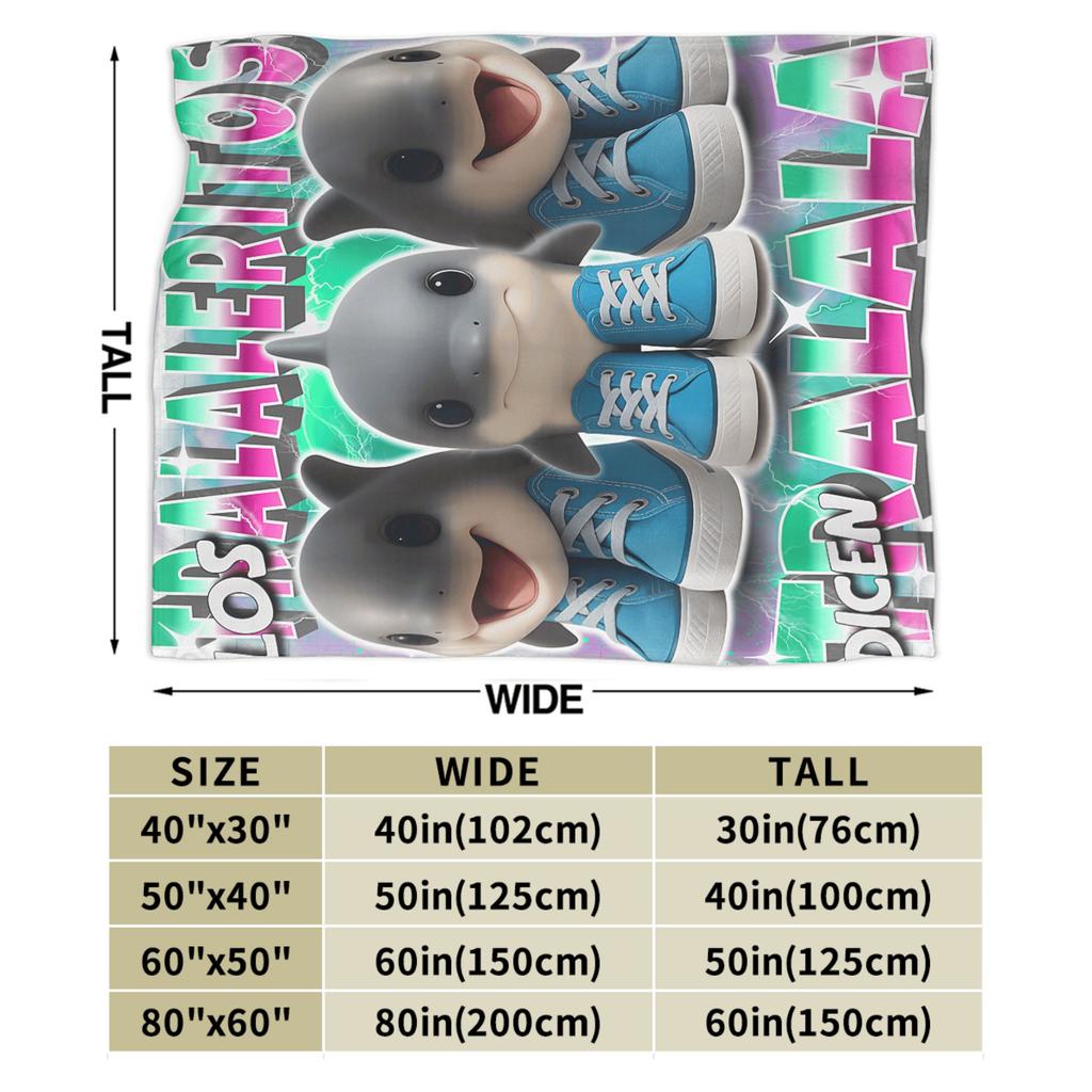 Los Tralaleritos Dicen Tralala Italian Blankets Plush Throw Blanket For Outdoor Airplane Travel Flannel Bedspread Bed Cover