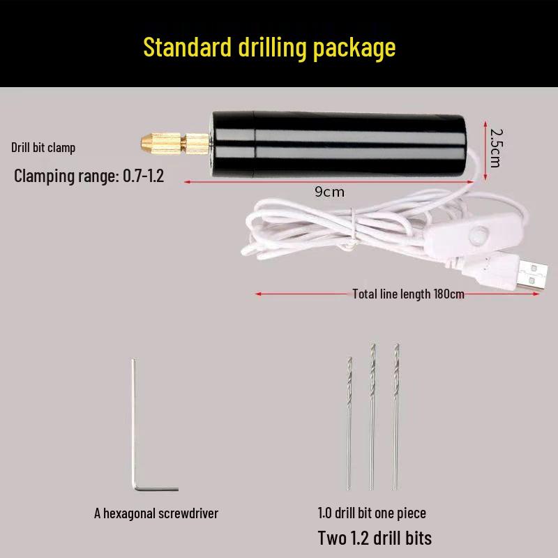 Mini Handheld Electric Drill & Grinder - Low Power Tool for Precision Hole Punching