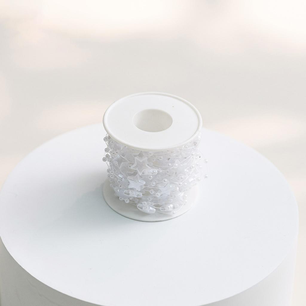 Christmas Decorations: Pearl Star Chain, Sky, Round Bead Christmas Tree Diy Pendant, Handcrafted Pendant