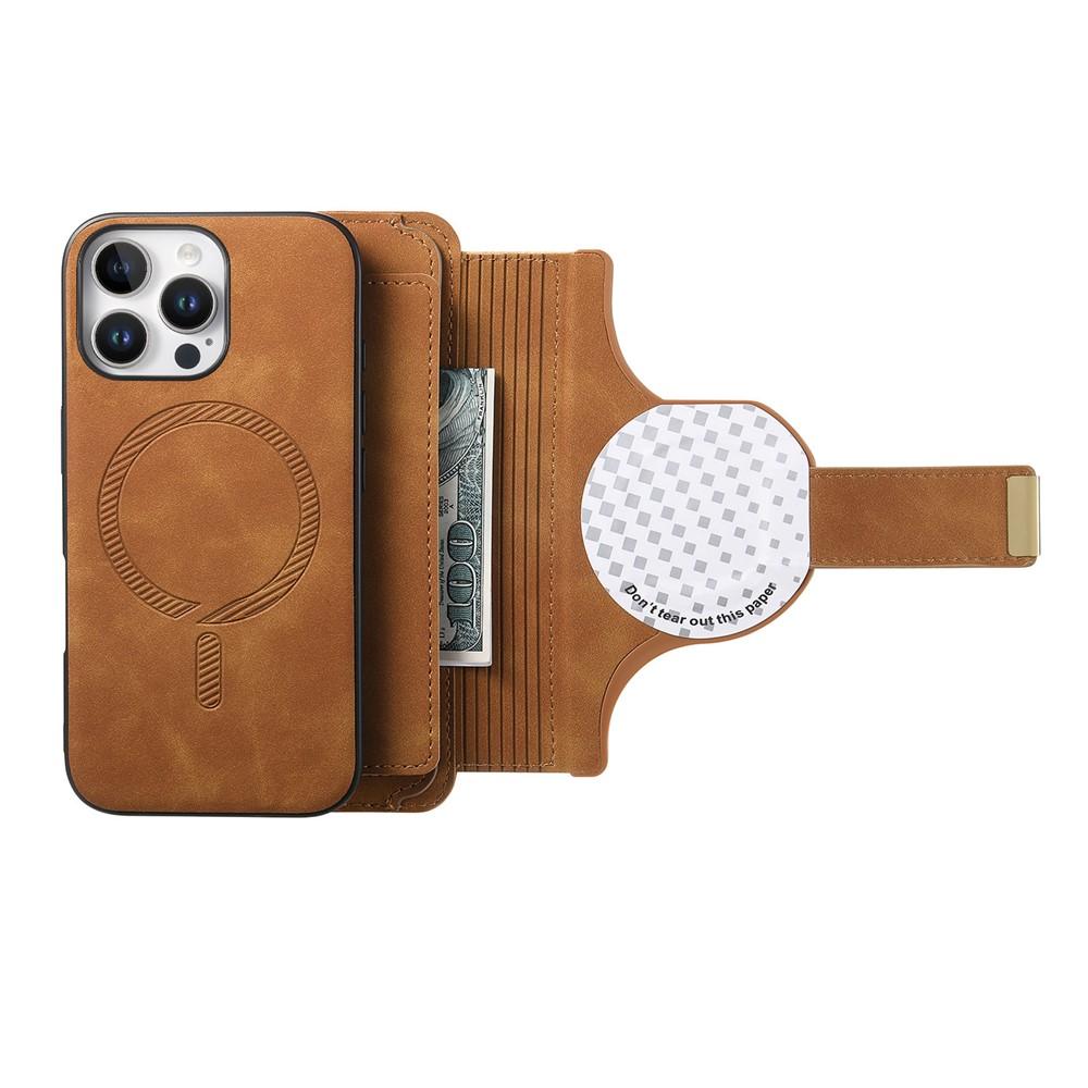 Wallet Case for iPhone 15 Pro - Leather/PU, Brown
