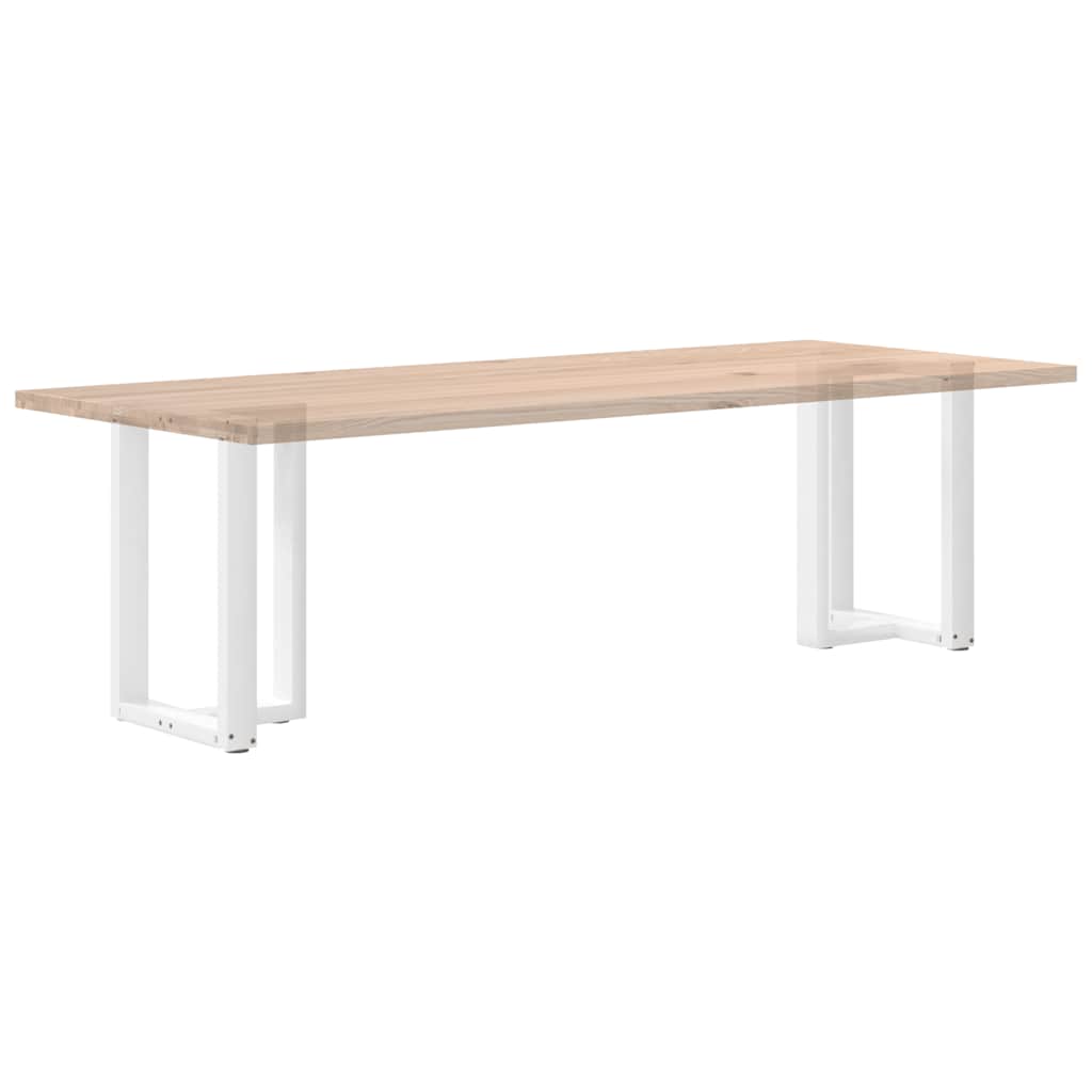 Vidaxl Nogi Do Stołu Jadalnego, 2 Pcs., Białe, 50X35X(72-73) Cm, Stal