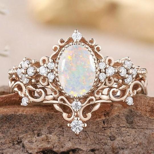 Привлекательные женские кольца цвета розового золота, кольца-цветы с белым камнем, набор, аксессуары для вечеринки, подарок 6