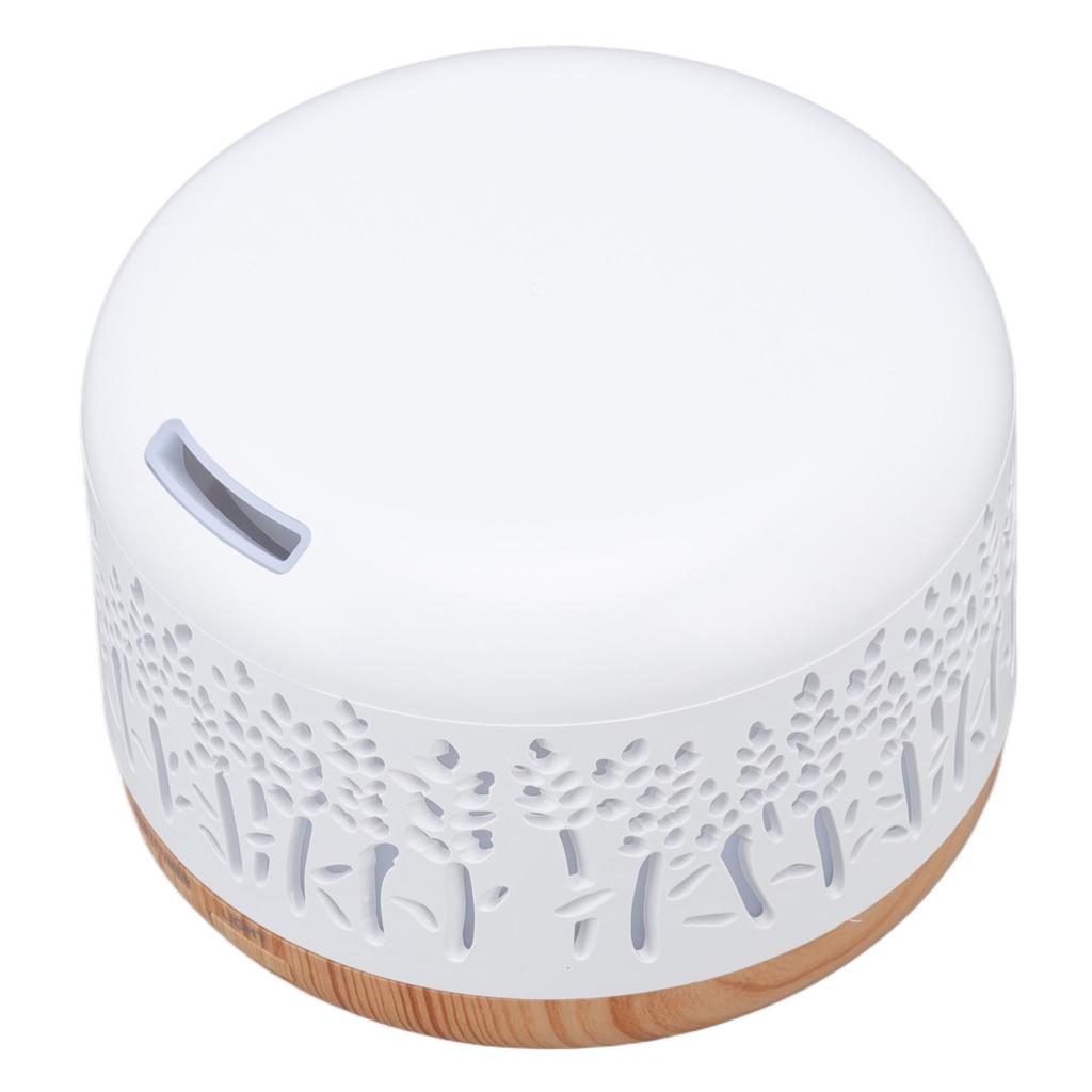 Desktop Humidifier 300ml Wood Grain Design Low Noise Aromatherapy Humidifier with LED Color Light 100‑240V