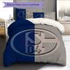 Set Copripiumino Trapuntato con Logo Schalke Federa Decorazione per la Casa Regalo di Compleanno (1 * copripiumino + 2 * federa, senza nucleo)