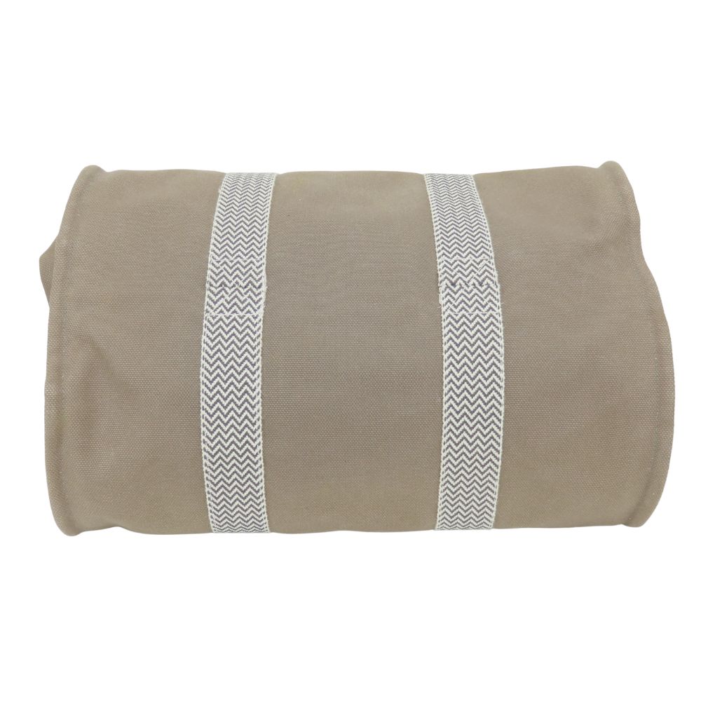 Used HERMES Tote Bag Cannes MM Cotton canvas beige Herringbone Pattern