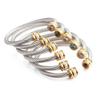 European & American 18K Gold-Plated Stainless Steel Bracelet with Zirconia