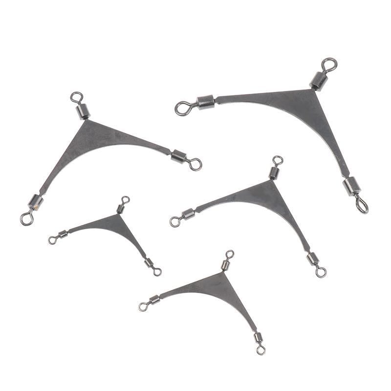 10Pcs/Lot 3 Way Swivels Connector Fishing Tackle Saltwater Fishing Rolling Swivels Triple Fishing Swivel Cross Line Connectors