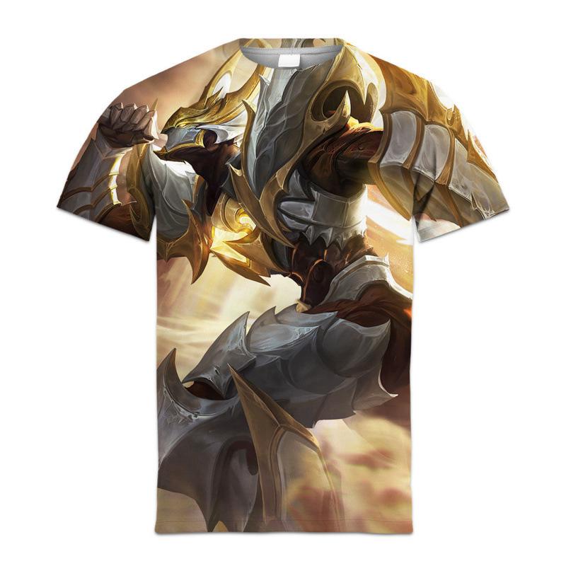 Summer King of Glory Game Clothes Men's Short Sleeved T-shirt for Middle School Students 3D Digital Printed T-shirts Top