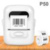 Termiczna drukarka etykiet P50 Mini drukarka naklejek Przenośna bezprzewodowa etykieciarka Bluetooth DIY Naklejki samoprzylepne jak Marklife P50
