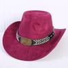 Beliebter europäischer und amerikanischer klassischer Wildleder Western Cowboyhut für Herren und Damen Mode LO Stil Herzförmiger Cowboyhut