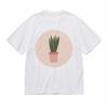 Women's Soft Breathable All Season Classic T-Shirt Minimalist Potted Plant Tee