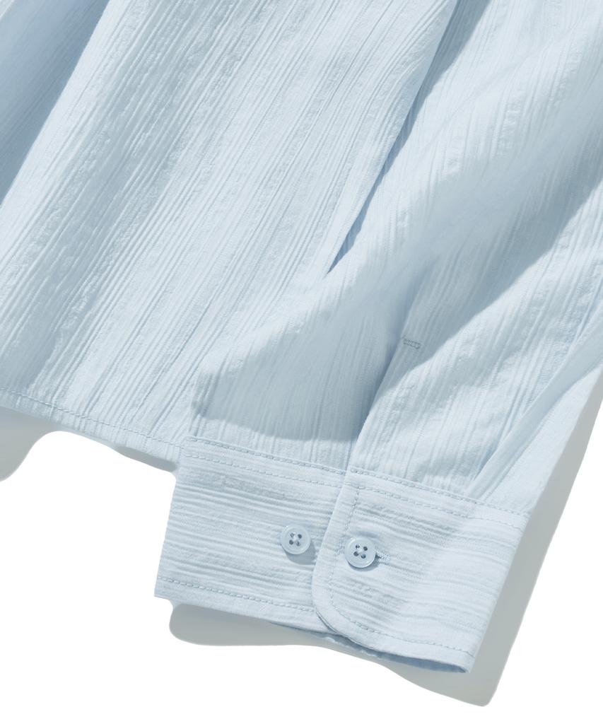 FILLUMINATE (W) See-Through Loose Fit Shirt - Sky Blue