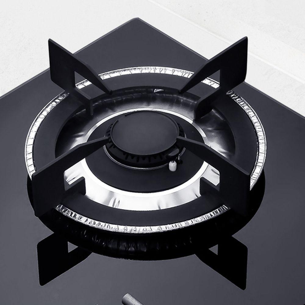 10ks 10ks Kryty na plynovou troubu odolné proti oleji Kryty hořáků sporáku Hliníková fólie Kulaté Čtvercové Zesílené