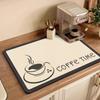 American Coffee Machine Absorbent Leather Quick-Dry Tabletop Mat