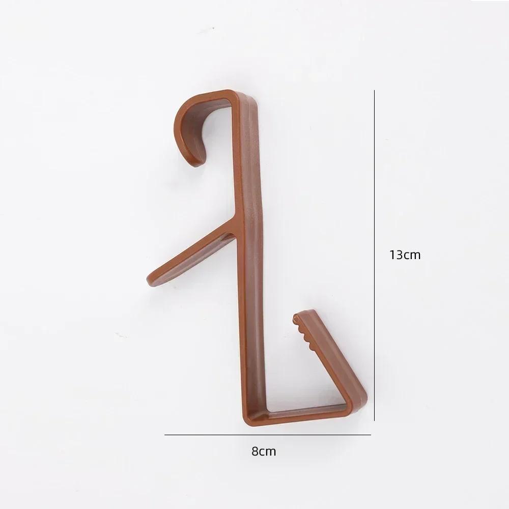 Fivesegment Door Hook Coat Bag Towels Cap Hair Bands Seamless Holder Home Bedroom Storage Organization Plastic Pure Color Rack