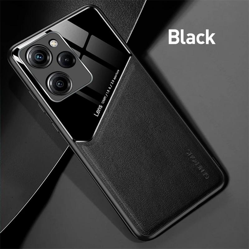 Für Xiaomi Poco X5 Pro 5G Rückseite Lederhülle F5 M4 M3 X4 X3 F3 Pro Stoßfest Coque F4 Gt X3 NFC M5 M5S C40 Hülle Auto Magnetisch