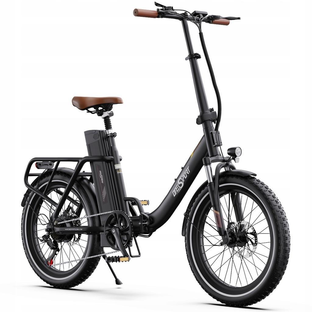 Skládací elektrické kolo ONESPORT OT16-2, 250W motor, 48V 17AH baterie, maximální rychlost 25 km/h, dojezd 120 km, 20*3.0 palcová kola