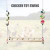 Chicken Ladder Wood Stand Chicken Toy Swing Toys for Chicks Rooster Hens