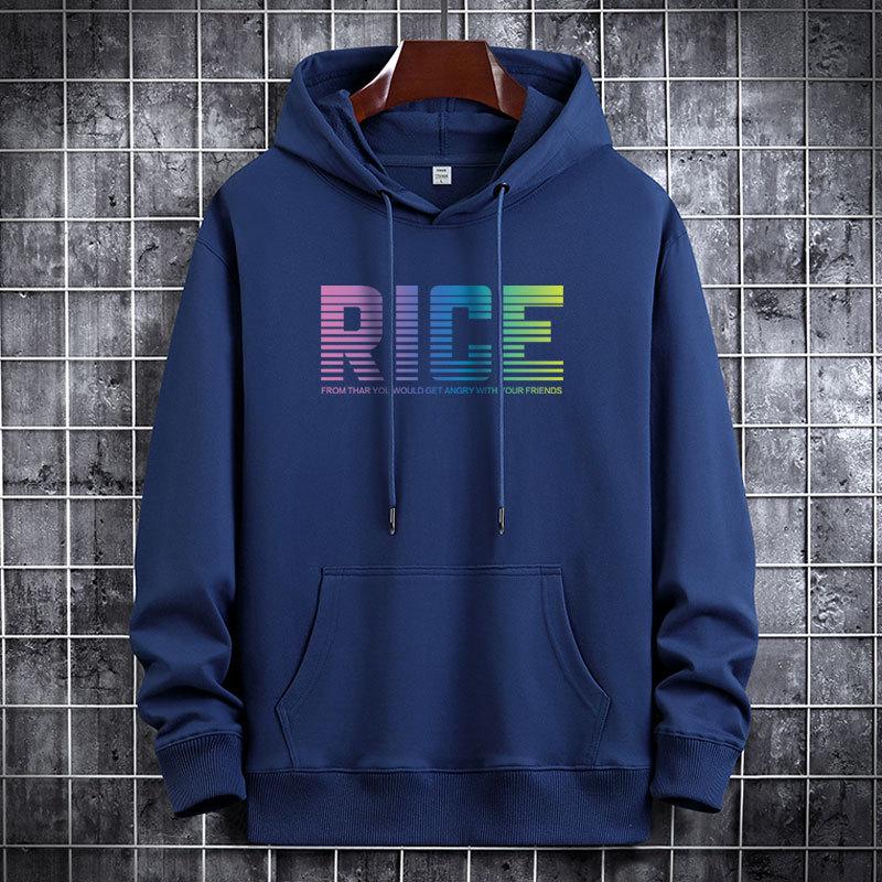 Men's Trendy Autumn Hooded Sweatshirt - Casual, Comfortable Printed Pullover