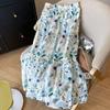 Rellawear Women Skirt Blue Flower 250521 Hy09