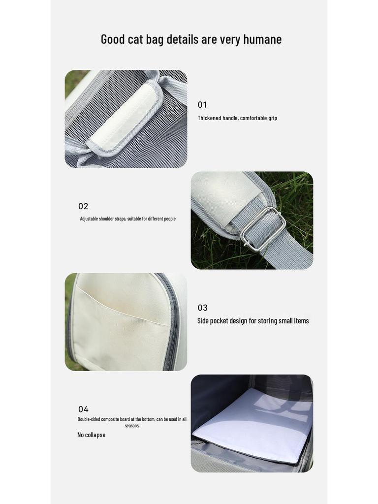 Breathable Cat & Puppy Carrier Backpack: Portable, Anti-Stress Crossbody