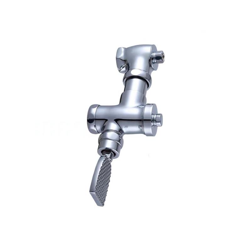 Brass Wall-Mounted Time Delay Foot Pedal Bidet Toilet Flush Valve Eco-Friendly Water Saving Hotel Use Modern Design
