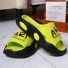 New summer men's one-word indoor and outdoor two-color bottom pad thickened stepping on shit beach slippers wholesale