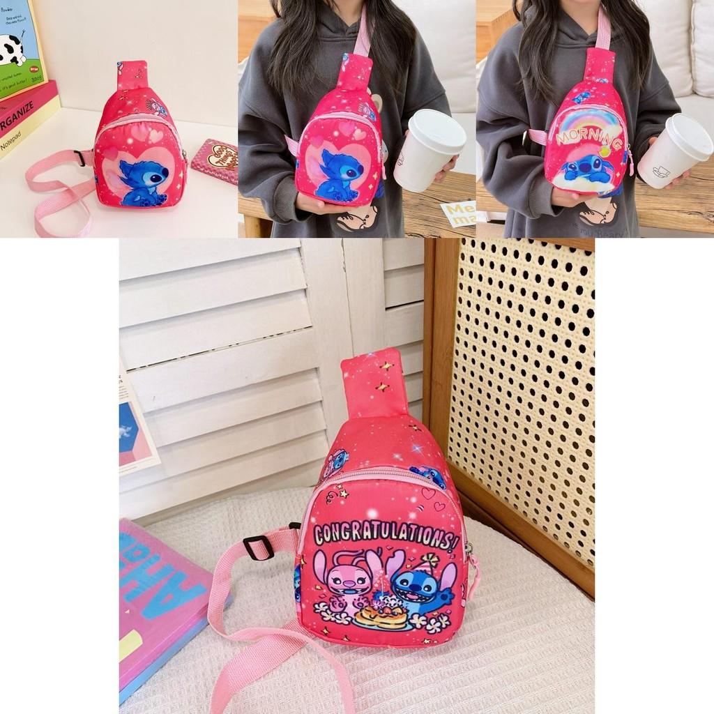 Adorable Stitch Cartoon Print Chest Bag Perfect For Kids Lightweight And Stylish Design