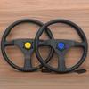 Universal Microfiber Leather Steering Wheel JDM Racing Sports Gaming Steering Wheel 14inch