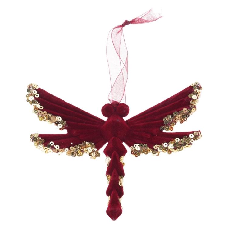 Pailletten Samtiges Reh/Schmetterling/Schneeflocke/Kranz Hängeornament für Kaminsimse Treppenhaus Fenster Weihnachtsbaumdekoration