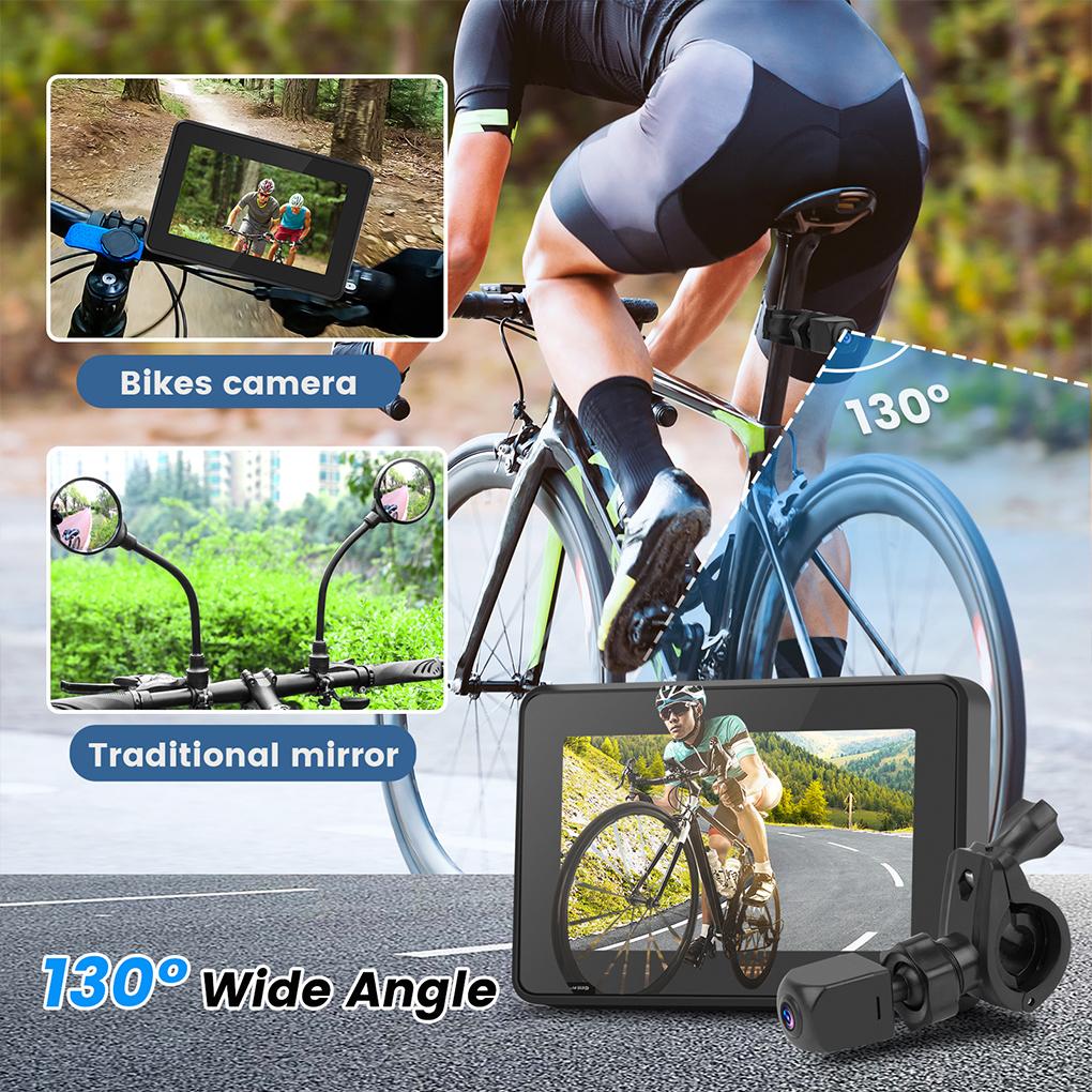 Adjustable Rear-view Camera For Road Bikes Easy Install Waterproof Bike Rear-view Camera Practical