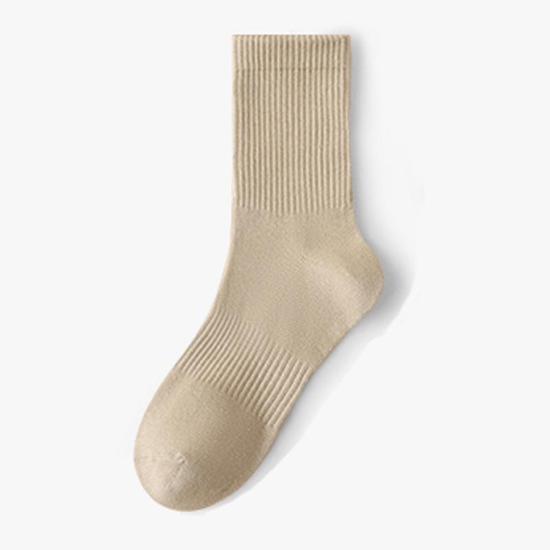 Socks Women'S Medium Tube Socks Cotton Socks Deodorant Sports Women'S Cotton Socks Black And White Couple Boneless Stockings Tide