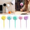 Set di 5 penne a sfera pelose, divertenti da scrivere, punta da 1,0 mm, ricaricabili, scorrevoli, ideali per studenti e adulti, perfette come regalo di Natale.